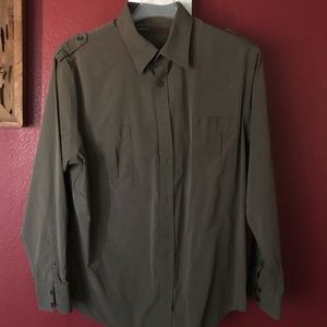 Men’s Brown Perry Ellis long sleeve shirt size XL